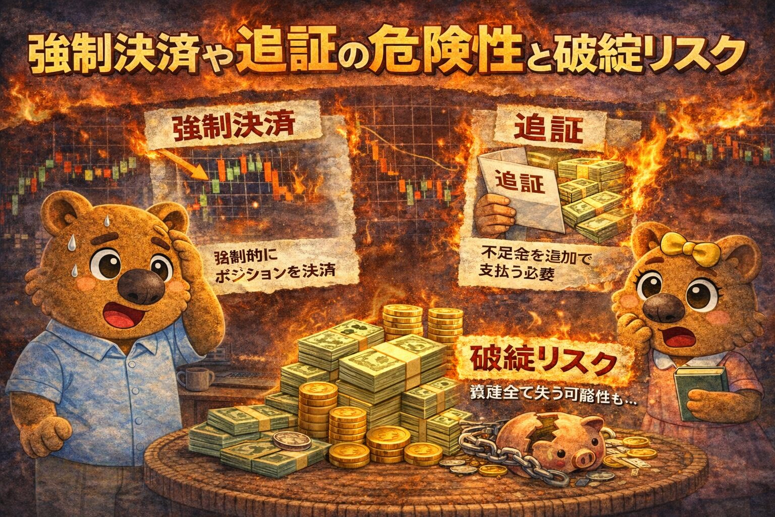強制決済や追証の危険性とは？破綻リスクを回避するために知っておきたいこと