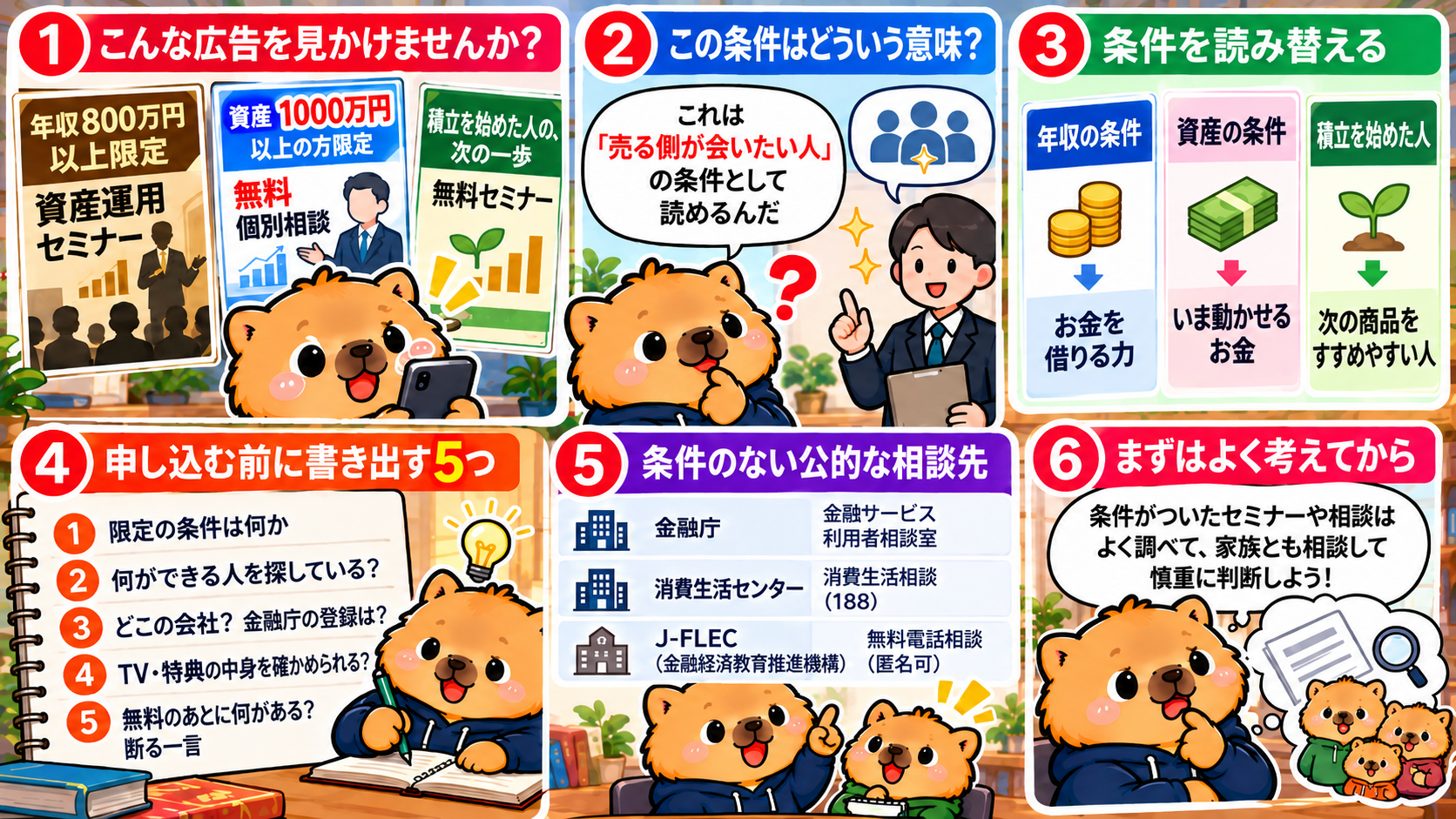 「年収800万円以上限定」セミナーの読み方｜条件で見分けるのイメージ図